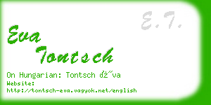 eva tontsch business card